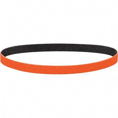 Dynabrade - 3/4" Wide x 18" OAL, 40 Grit, Ceramic Abrasive Belt - Ceramic, Coated, Y Weighted Cloth Backing, Wet/Dry - Exact Tool & Supply