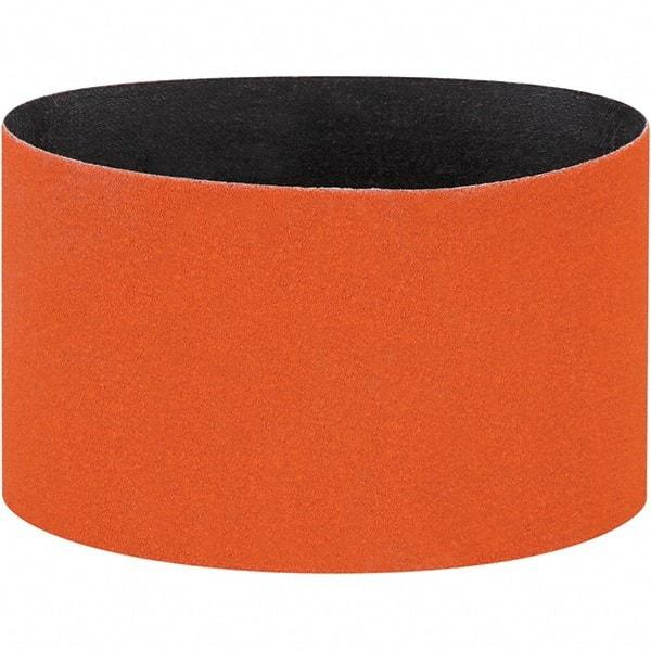 Dynabrade - 3-1/2" Wide x 15-1/2" OAL, 120 Grit, Ceramic Abrasive Belt - Ceramic, Coated, Y Weighted Cloth Backing, Wet/Dry - Exact Tool & Supply