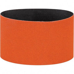 Dynabrade - 3-1/2" Wide x 15-1/2" OAL, 120 Grit, Ceramic Abrasive Belt - Ceramic, Coated, Y Weighted Cloth Backing, Wet/Dry - Exact Tool & Supply