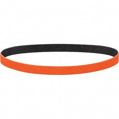 Dynabrade - 3/4" Wide x 20-1/2" OAL, 80 Grit, Ceramic Abrasive Belt - Ceramic, Coated, Y Weighted Cloth Backing, Wet/Dry - Exact Tool & Supply