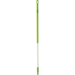 Vikan - 51 x 1-1/4" Aluminum Squeegee Handle - European Threaded Connection, Green - Exact Tool & Supply