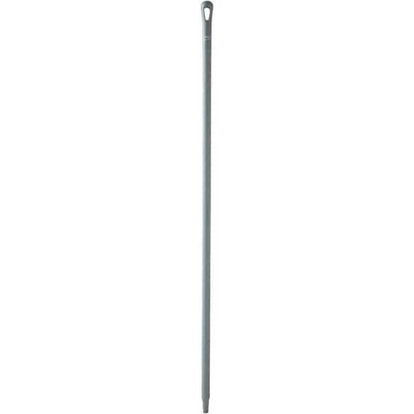 Vikan - 59 x 1-1/4" Polypropylene Squeegee Handle - European Threaded Connection, Gray - Exact Tool & Supply