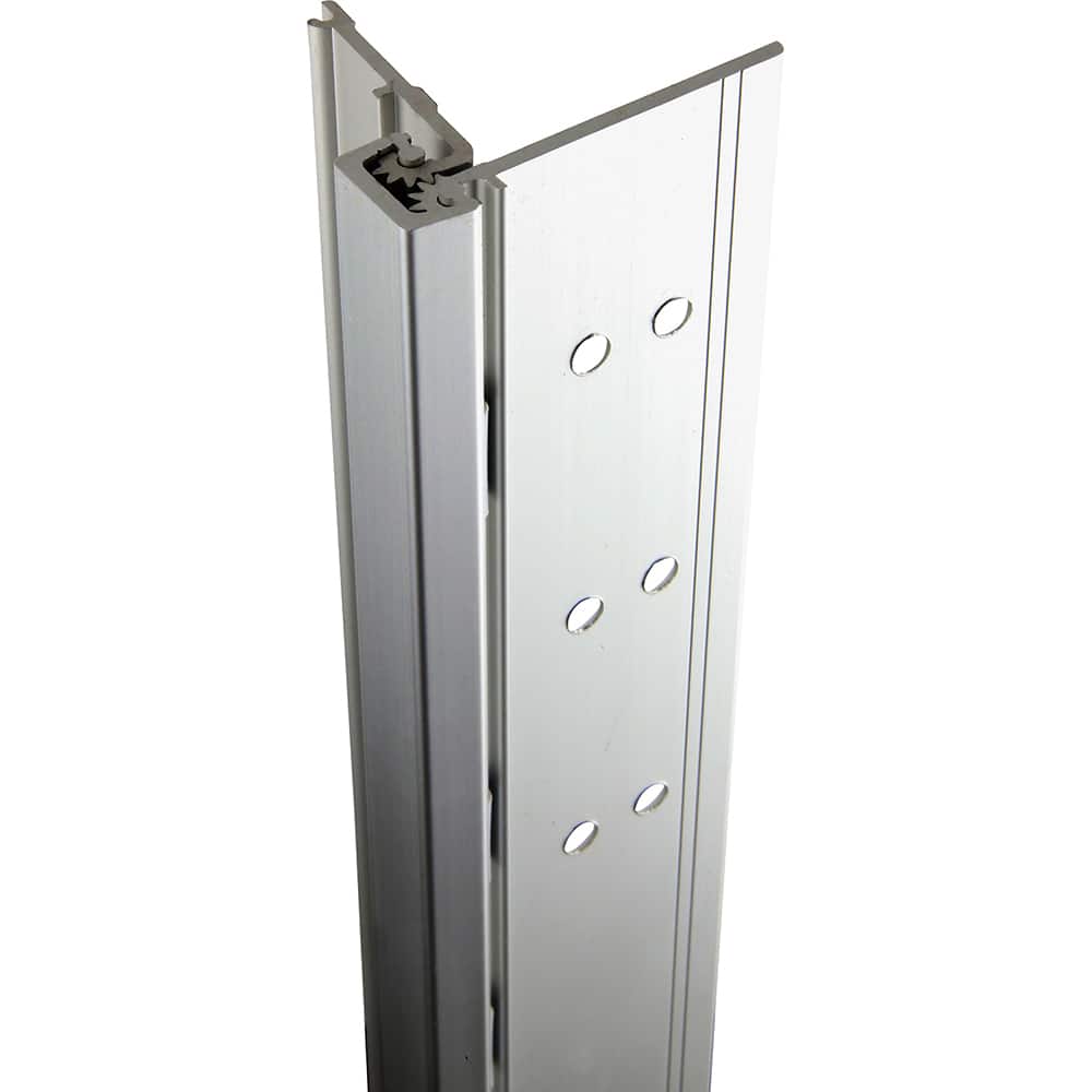 Stanley - Continuous Hinges; Type: Half Surface ; Mount Type: Half Surface ; Overall Length (Inch): 120; 120 ; Hinge Material: Aluminum ; Width (Decimal Inch): 4.0 ; Thickness (Decimal Inch): 0.1120 - Exact Tool & Supply