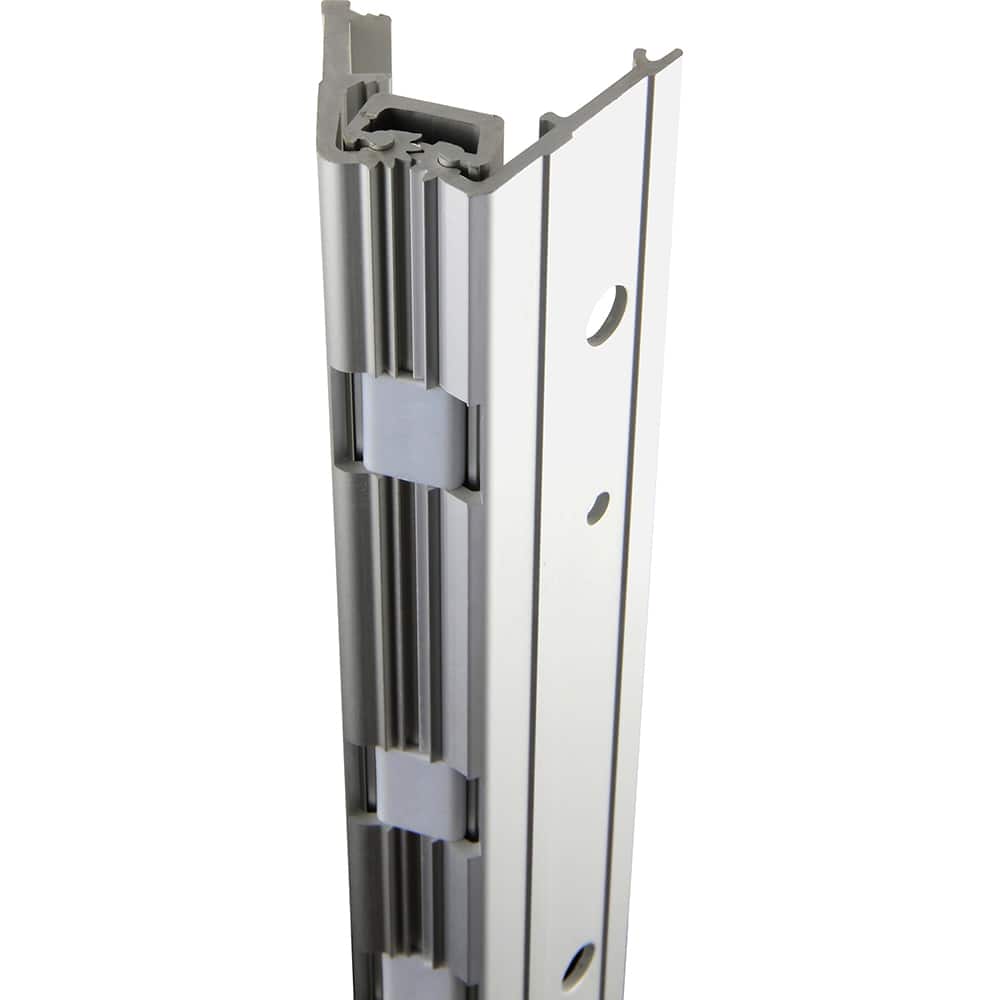 Stanley - Continuous Hinges; Type: Full Surface ; Mount Type: Full Surface ; Overall Length (Inch): 83; 83 ; Hinge Material: Aluminum ; Width (Decimal Inch): 3.1875 ; Thickness (Decimal Inch): 0.1120 - Exact Tool & Supply