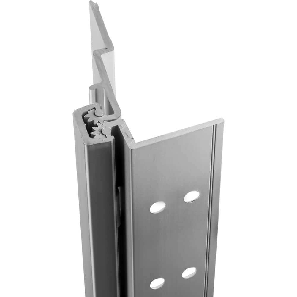 Stanley - Continuous Hinges; Type: Half Surface ; Mount Type: Half Surface ; Overall Length (Inch): 120; 120 ; Hinge Material: Aluminum ; Width (Decimal Inch): 4.5 ; Thickness (Decimal Inch): 0.1120 - Exact Tool & Supply