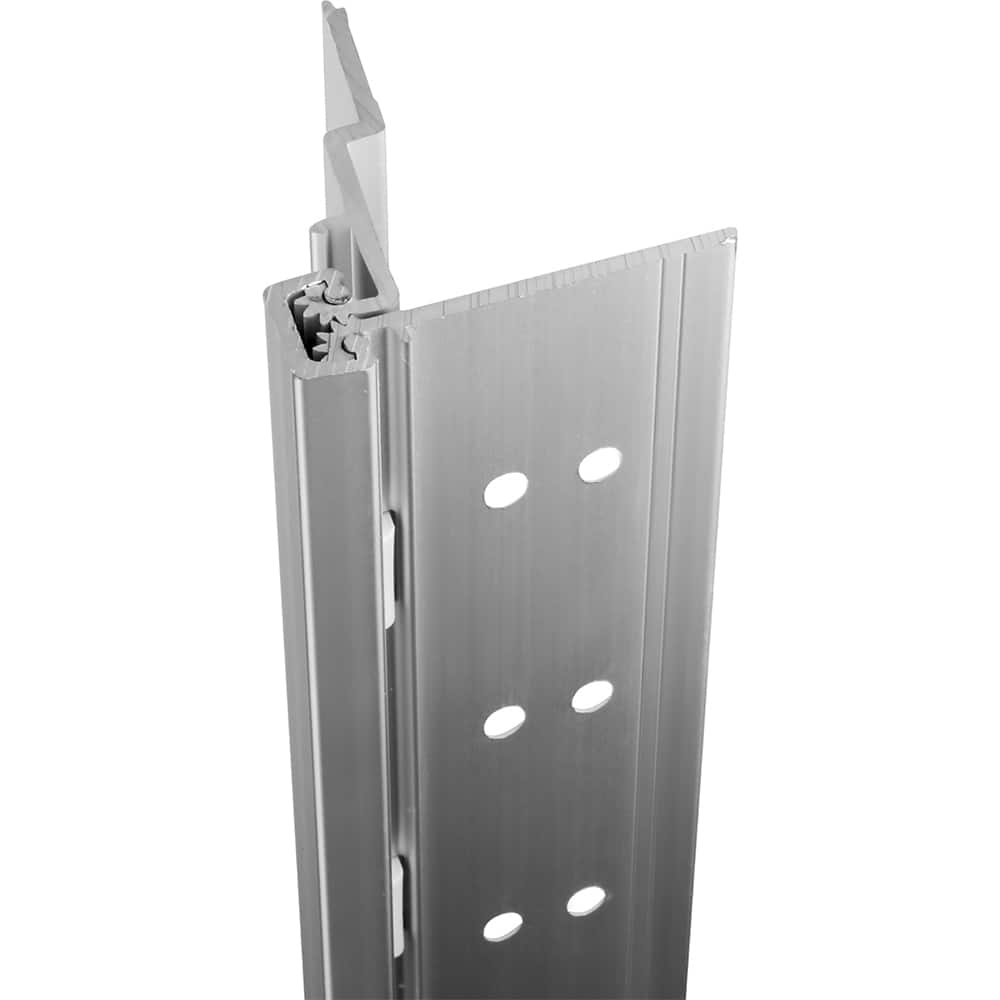 Stanley - Continuous Hinges; Type: Half Surface ; Mount Type: Half Surface ; Overall Length (Inch): 85; 85 ; Hinge Material: Aluminum ; Width (Decimal Inch): 5.0938 ; Thickness (Decimal Inch): 0.1120 - Exact Tool & Supply