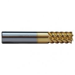 1/2 TuffCut SS 6 Fl High Helix TiN Coated Non-Center Cutting End Mill - Exact Tool & Supply