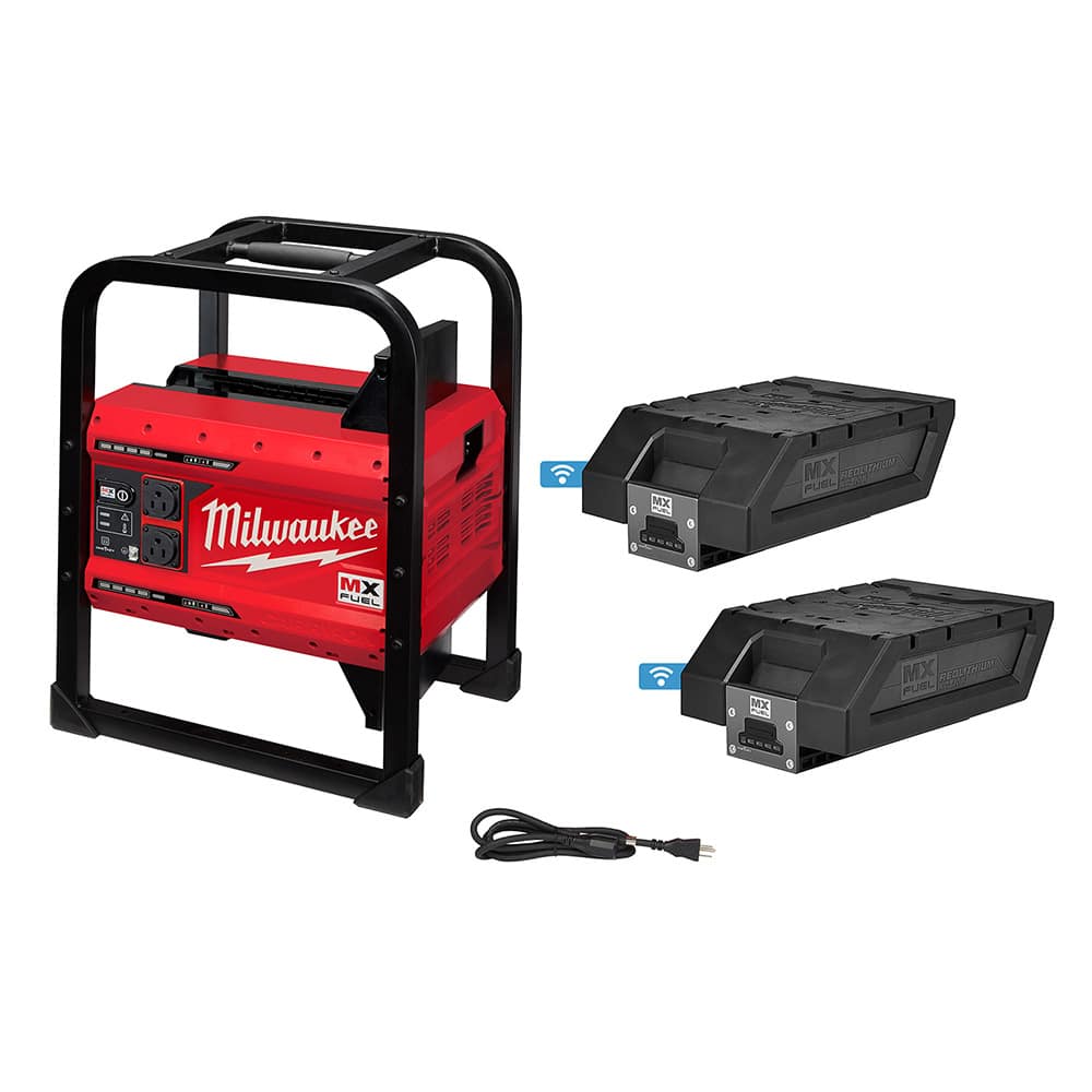 Milwaukee Tool - Portable Power Generators; Fuel Type: Electric ; Starting Method: Electric Start ; Wattage: 3600 ; Wattage (kW): 3.6 ; Horsepower (HP): 0 ; Amperage: 6.00 - Exact Tool & Supply