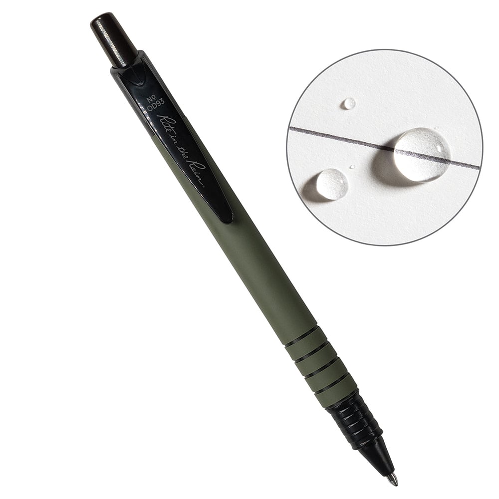 Rite in the Rain - Pens & Pencils; Type: Click Pen ; Color: Black ; Tip Type: 0.9MM - Exact Tool & Supply