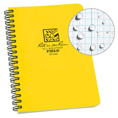 Rite in the Rain - Note Pads, Writing Pads & Notebooks; Writing Pads & Notebook Type: Spiral Bound Notebook ; Size: 4-5/8 x 7 ; Number of Sheets: 32 ; Color: Yellow ; Additional Information: Weatherproof - Exact Tool & Supply