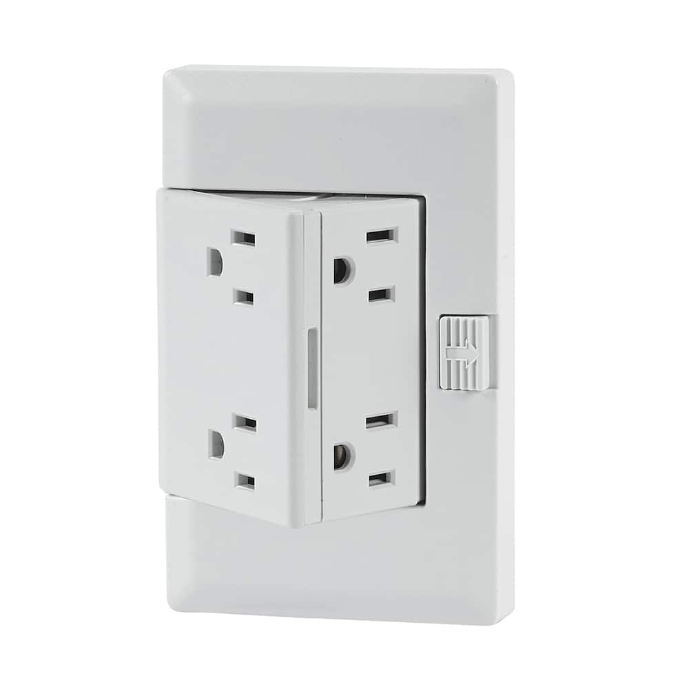 The OUTlet - Straight Blade Receptacles; Receptacle Type: Duplex Receptacle ; Grade: Residential ; Color: White ; NEMA Configuration: 5-15R ; Amperage: 15 ; Voltage: 120 - Exact Tool & Supply