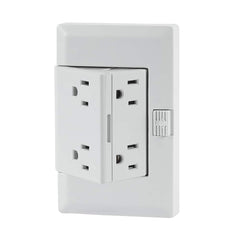The OUTlet - Straight Blade Receptacles; Receptacle Type: Duplex Receptacle ; Grade: Residential ; Color: White ; NEMA Configuration: 5-15R ; Amperage: 15 ; Voltage: 120 - Exact Tool & Supply