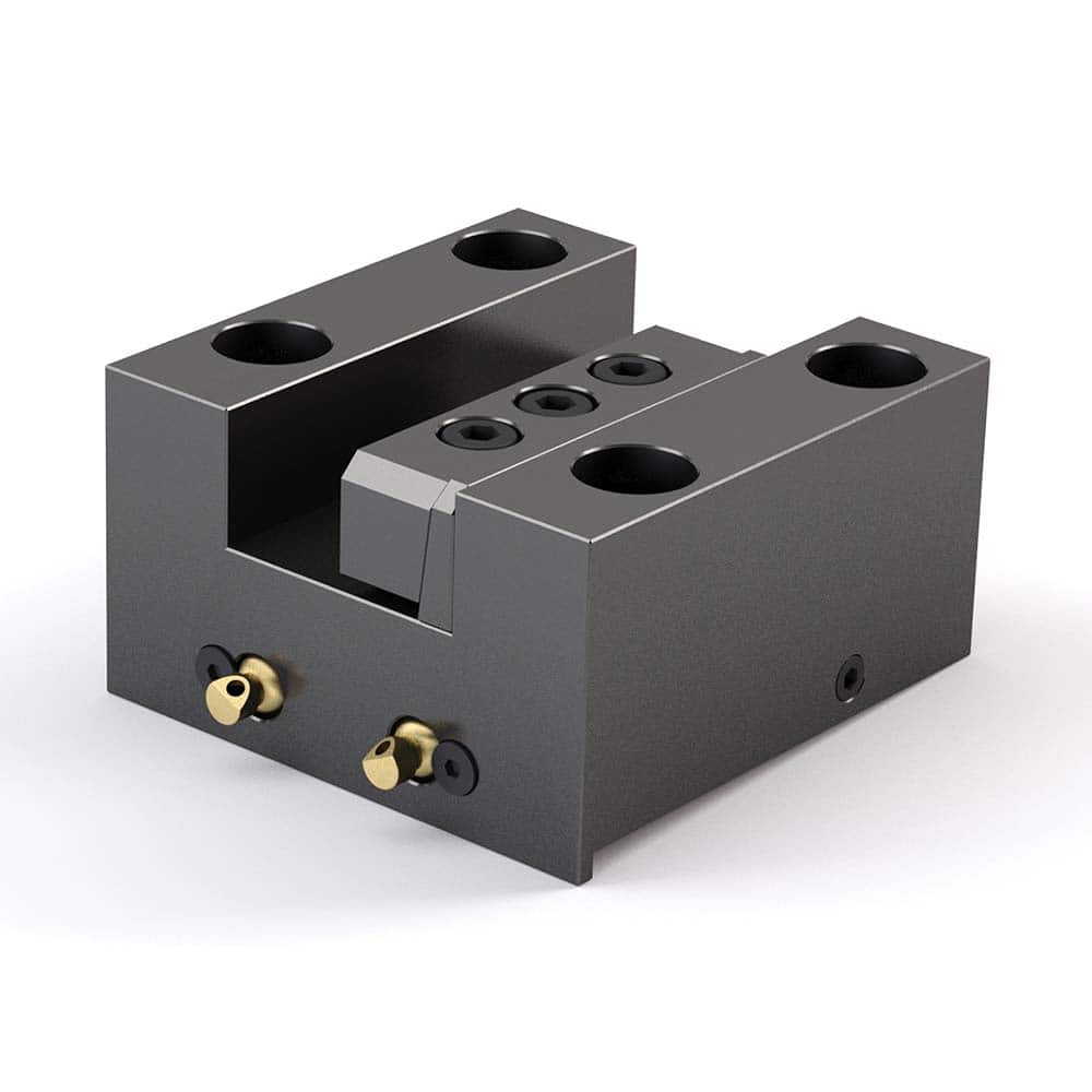 Global CNC Industries - Turret & VDI Tool Holders; Type: Mori OD Facing Block ; Clamping System: 102mm X 80mm ; Tool Axis: OD ; Through Coolant: No ; Outside Diameter (Decimal Inch): 1.2500 ; Additional Information: 4 Mounting Holes - Exact Tool & Supply