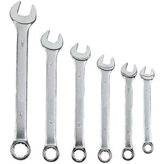 Blackhawk by Proto - 6 Piece, 3/8" to 3/4", 12 Point Combination Wrench - Inch Measurement Standard, Satin Finish, Comes in Vinyl Roll - Exact Tool & Supply
