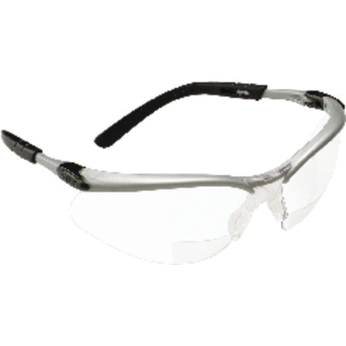 ‎3M BX Reader Protective Eyewear 11374-00000-20 Clear Lens Silver Frame +1.5 Diopter - Exact Tool & Supply