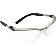 ‎3M BX Reader Protective Eyewear 11374-00000-20 Clear Lens Silver Frame +1.5 Diopter - Exact Tool & Supply
