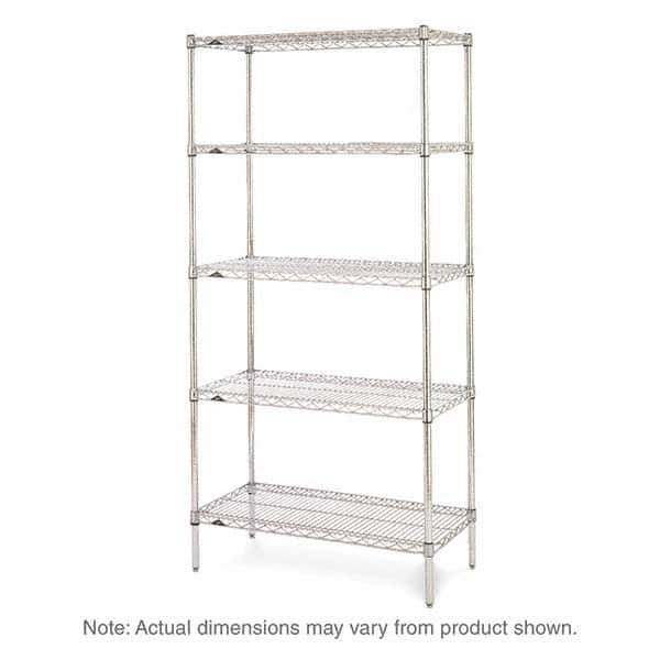 Metro - 2,000 Lb Capacity 5 Shelf Wire Shelving - Starter Unit - Exact Tool & Supply