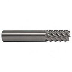 1/8 TuffCut SS 6 Fl High Helix TiN Coated Non-Center Cutting End Mill - Exact Tool & Supply