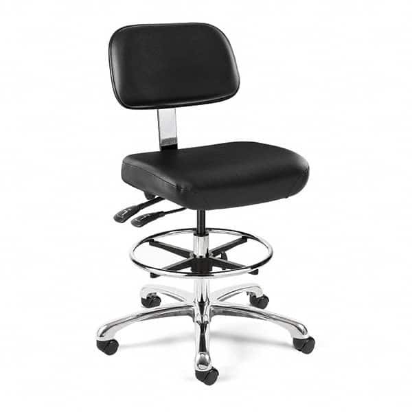 Bevco - 22-1/2 to 32-1/2" High Clean Room Swivel Chair - Exact Tool & Supply