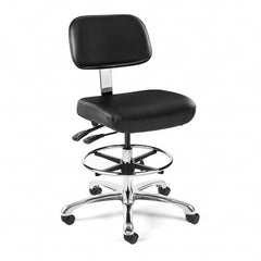 Bevco - 22-1/2 to 32-1/2" High Clean Room Swivel Chair - Exact Tool & Supply