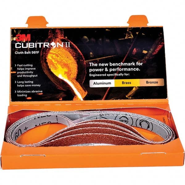 3M - Abrasive Belts Abrasive Type: Coated Belt Width (Inch): 1/2 - Exact Tool & Supply