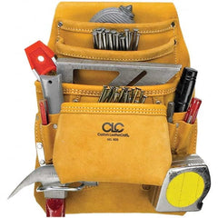 CLC - Tool Pouches & Holsters; Holder Type: Tool Bag ; Tool Type: General Purpose ; Material: Leather ; Color: Tan ; Number of Pockets: 10 ; Depth (Inch): 4 - Exact Tool & Supply