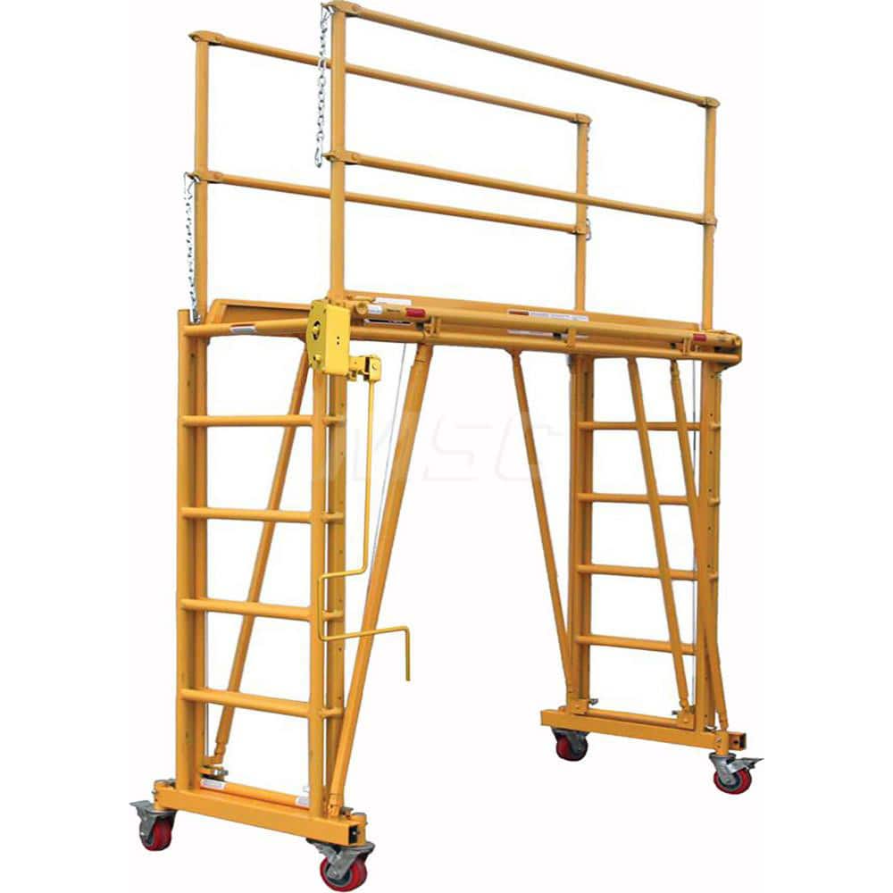 Tele-Tower - Scaffolding; Type: Tower Scaffold ; Section: Base ; Length (Feet): 8.000 ; Height (Feet): 11 ; Load Capacity (Lb.): 800.000 - Exact Tool & Supply
