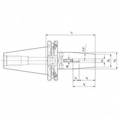 Mapal - Shrink-Fit Tool Holders & Adapters Shank Type: Taper Shank Taper Size: CAT40 - Exact Tool & Supply