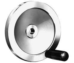 Value Collection - 9.84" Diam, Aluminum Handwheel with Handle - 1.89" Hub Diam - Exact Tool & Supply