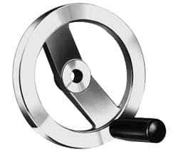 Value Collection - 9.84", 2 Spoke Handwheel - 1.89" Hub, Aluminum, Polished Finish - Exact Tool & Supply