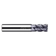 Square End Mill: 3/16'' Dia, 0.2813'' LOC, 1/4'' Shank Dia, 2-1/4'' OAL, 3 Flutes, Solid Carbide Single End, Polychrom Finish, Spiral Flute, 45 ™ Variable Helix, Centercutting, RH Cut, RH Flute, Series E-Cut