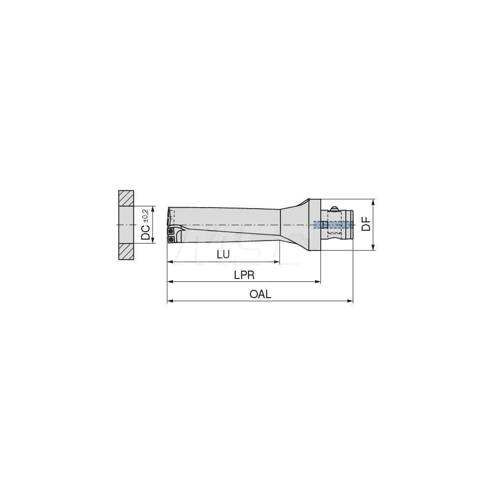 Indexable Insert Drills; Drill Style: KUBQ; Drill Diameter (Decimal Inch): 2.1260; Drill Diameter (mm): 54.00; Maximum Drill Depth (mm): 162.00; Shank Type: Modular Connection; Shank Diameter (mm): 34.00; Drill Diameter Range (Decimal Inch): 2.0000 to 3.0