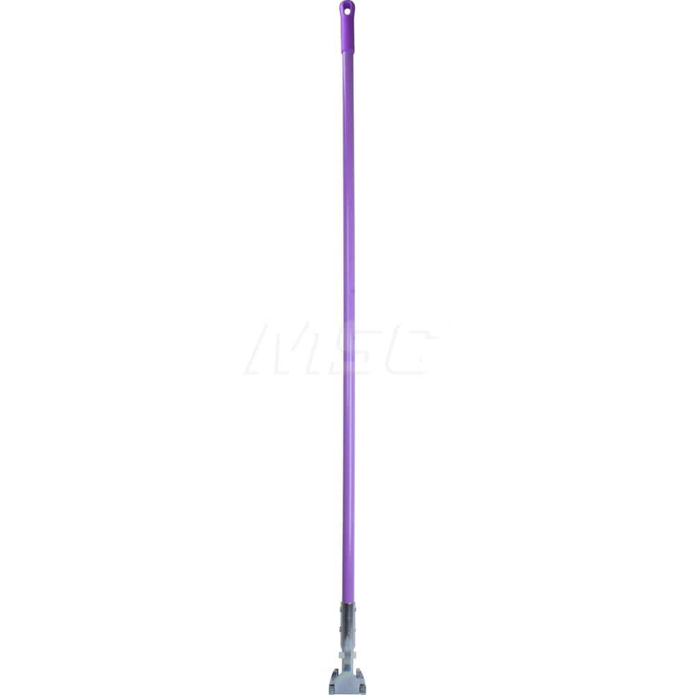 Mop Handles; For Use With: Dust Mops; Connection Type: Clip-On; Handle Type: Clip-On; Handle Length (Inch): 60; Handle Material: Fiberglass; Handle Style: No; Color: Purple; Connector Material: Steel; Handle Length: 60; Telescoping: No