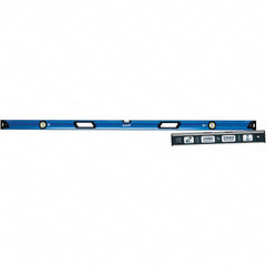 Empire Level - Box Beam, I-Beam & Torpedo Levels; Level Type: Box Beam ; Number of Vials: 3 ; Material: Metal ; Length (Inch): 96 ; Magnetic or Nonmagnetic: Nonmagnetic ; Color/Finish: Blue - Exact Tool & Supply