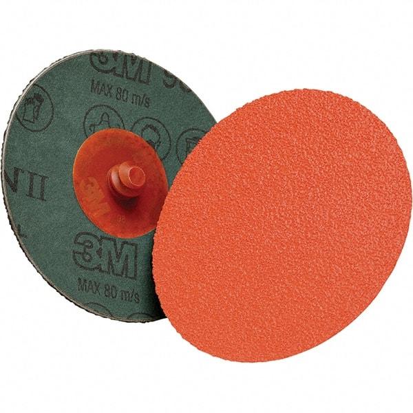 3M - 4" Diam 5/8-11 Threaded Hole 36+ Grit Fiber Disc - Very Coarse Grade, Ceramic, 12,000 Max RPM, Series 987C - Exact Tool & Supply