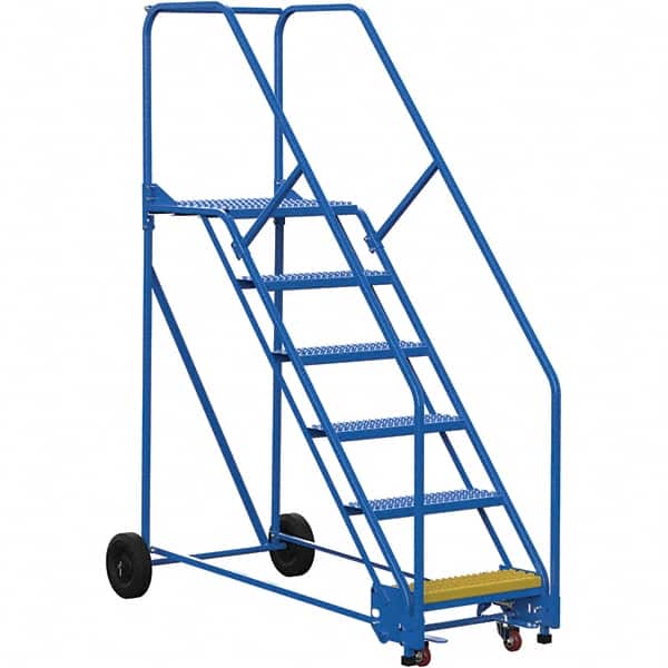 Vestil - 90" High 350 Lb Capacity 6 Step Ladder - Exact Tool & Supply