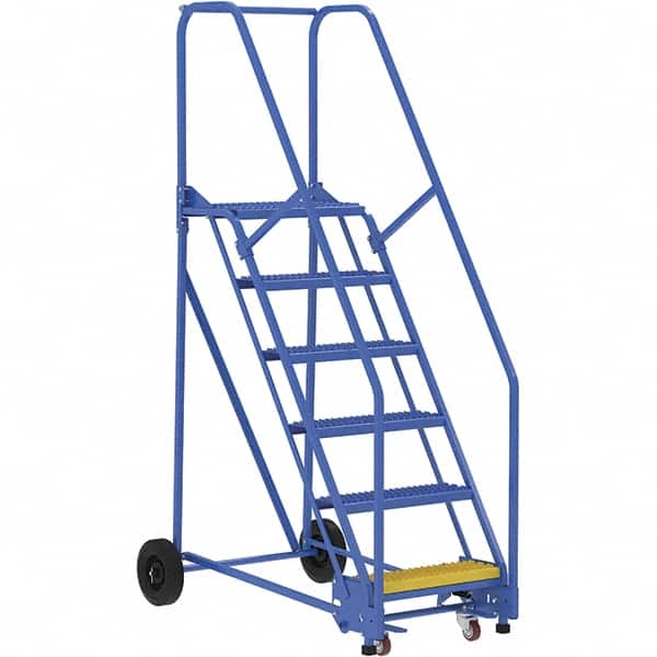 Vestil - 90" High 350 Lb Capacity 6 Step Ladder - Exact Tool & Supply