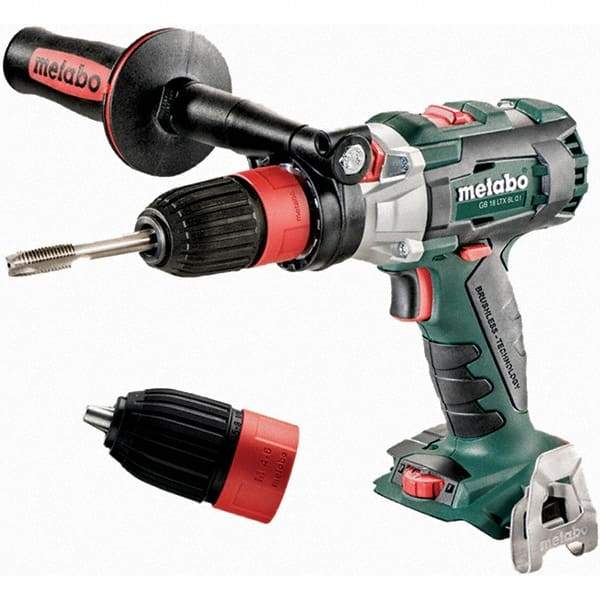 Metabo - 18 Volt 1/2" Chuck Pistol Grip Handle Cordless Drill - 600/2050 RPM, Keyless Chuck, Reversible, Lithium-Ion Batteries Not Included - Exact Tool & Supply