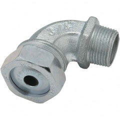 Hubbell-Raco - 0.65 to 0.6" Liquidtight Elbow Strain Relief Cord Grip - Exact Tool & Supply