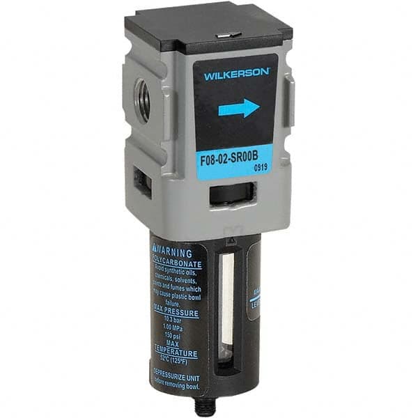 Wilkerson - Filters Port Size (NPT): 1/4 Height (Inch): 4-7/8 - Exact Tool & Supply