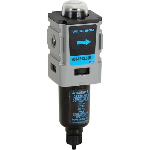 Wilkerson - Coalescing Filters Port Size: 1/4 Maximum Working Pressure (psi): 250 - Exact Tool & Supply