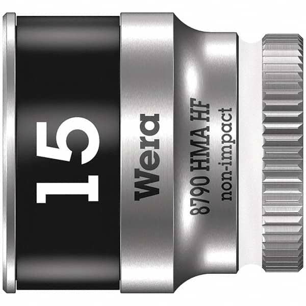 Wera - Hand Sockets Drive Size (Inch): 1/4 Size (mm): 15.0 - Exact Tool & Supply