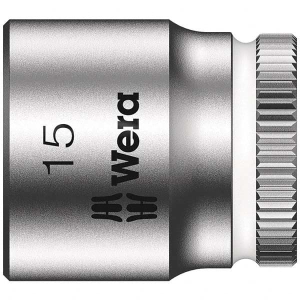 Wera - Hand Sockets Drive Size (Inch): 1/4 Size (mm): 15.0 - Exact Tool & Supply