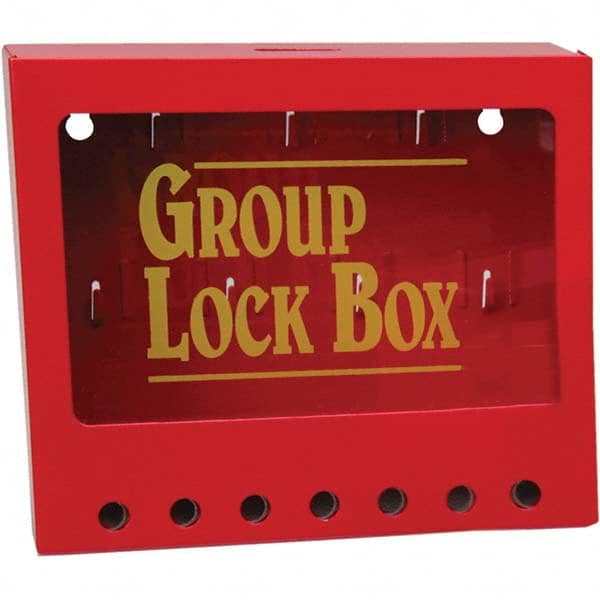 Brady - 1 8-Piece Kit 2-1/4" Deep x 8" Wide x 7" High Wall Mount Group Lockout Box - Exact Tool & Supply