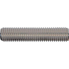 Value Collection - 7/8-9 7" OAL Fully Threaded Stud - Stainless Steel, Plain Finish, 7" Equal Thread Length, 7" Short Thread Length - Exact Tool & Supply