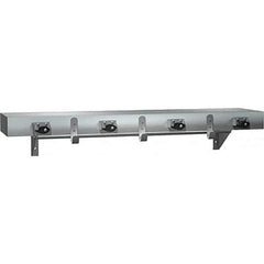ASI-American Specialties, Inc. - Mop & Broom Wall Hooks Type: Utility Shelf w/Holders Number Of Holders: 7.000 - Exact Tool & Supply