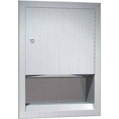 ASI-American Specialties, Inc. - Manual, Stainless Steel Paper Towel Dispenser - 350 C-Fold or 475 Multi-Fold, Silver - Exact Tool & Supply