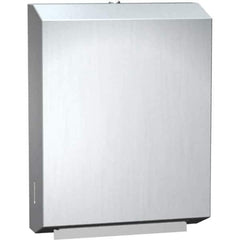 ASI-American Specialties, Inc. - Manual, Stainless Steel Paper Towel Dispenser - 400 C-Fold or 525 Multi-Fold, Silver - Exact Tool & Supply