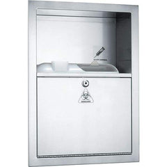 ASI-American Specialties, Inc. - Sharps Container Cabinets : Recessed Color: Silver - Exact Tool & Supply