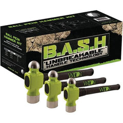 Wilton - Hammer & Mallet Sets Type: Ball Pein Number of Pieces: 3 - Exact Tool & Supply